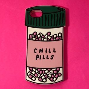 Cute silicone Chill Pills phone case